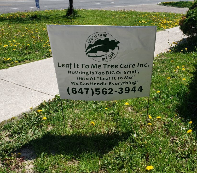 Bag lawn signs